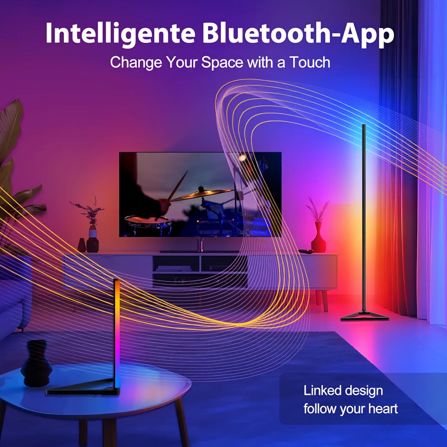 Barre lumineuse LED (Bluetooth+télécommande)