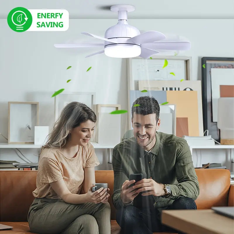 Ventilateur de plafond avec lumière intégrée télécommandée