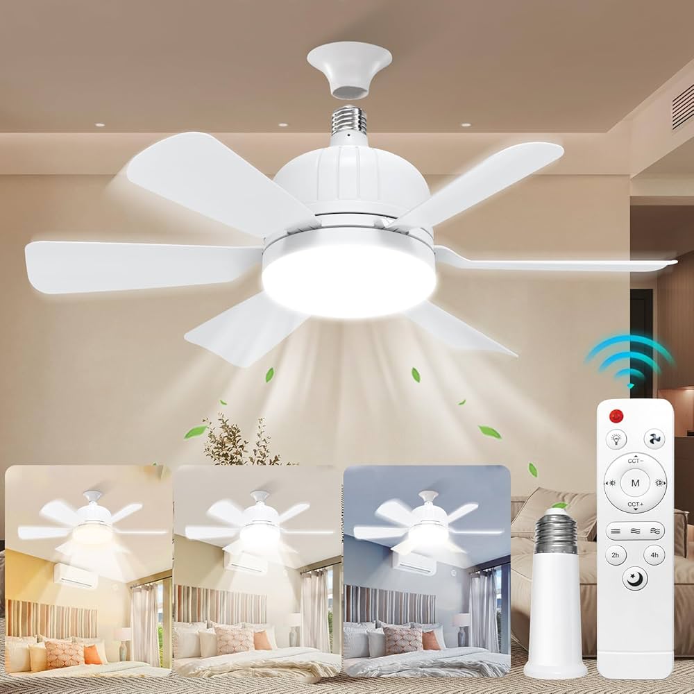 Ventilateur de plafond avec lumière intégrée télécommandée