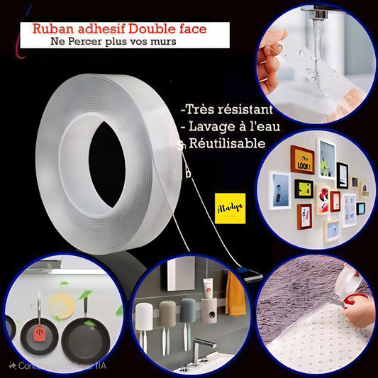 Ruban adhésif double face (Lot de 2)