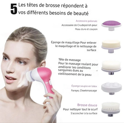 Brosse nettoyante pour visage 5 en 1 (hommes et femmes)
