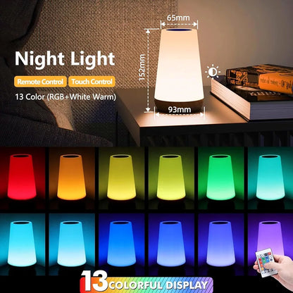 Lumière de table tactile avec télécommande