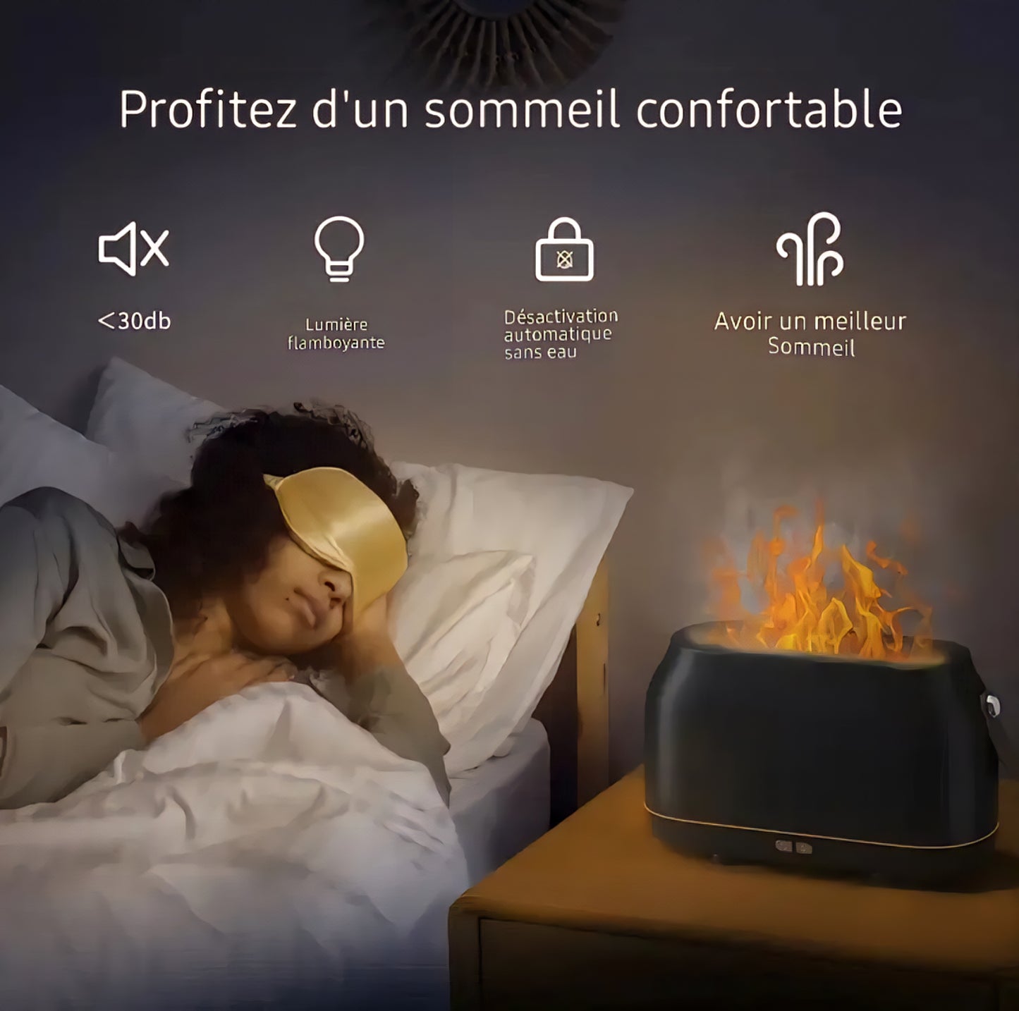 Humidificateur diffuseur de senteur (Effet Flammes)