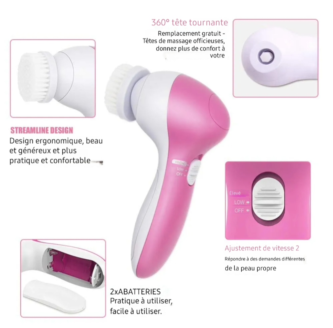 Brosse nettoyante pour visage 5 en 1 (hommes et femmes)