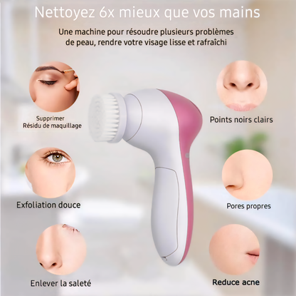 Brosse nettoyante pour visage 5 en 1 (hommes et femmes)