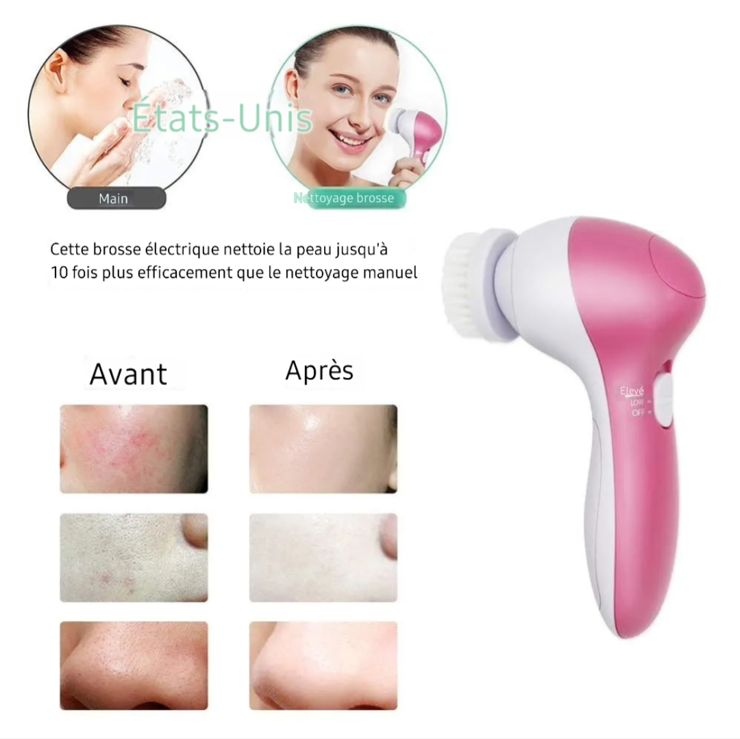 Brosse nettoyante pour visage 5 en 1 (hommes et femmes)
