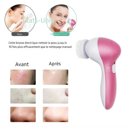 Brosse nettoyante pour visage 5 en 1 (hommes et femmes)