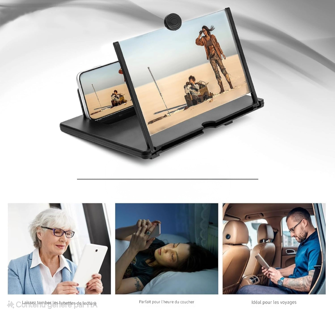 Agrandisseur d'écran pour téléphones (GRAND FORMAT)